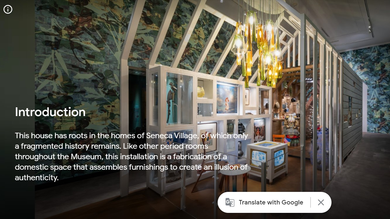 screengrab from the Met's Google Arts and Culture page showing part of the Afrofuturism digital exhibition