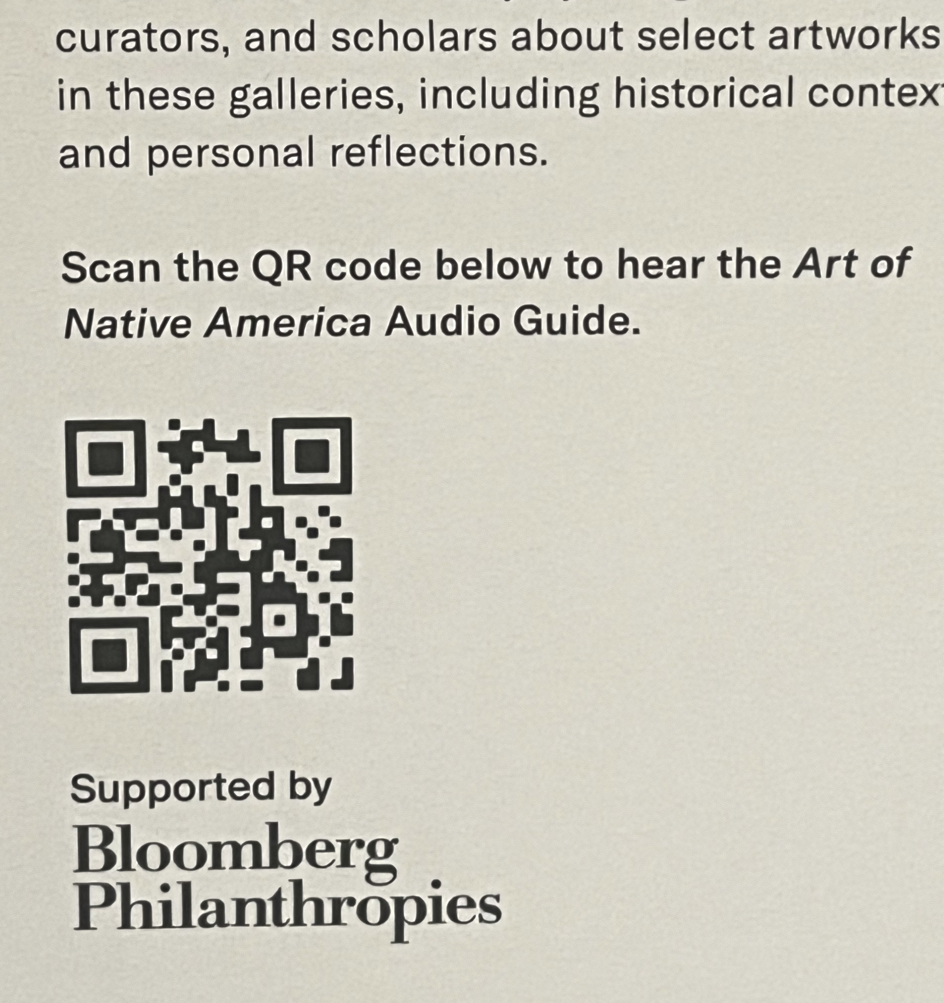 A QR code sponsored by Bloomberg philanthropies.