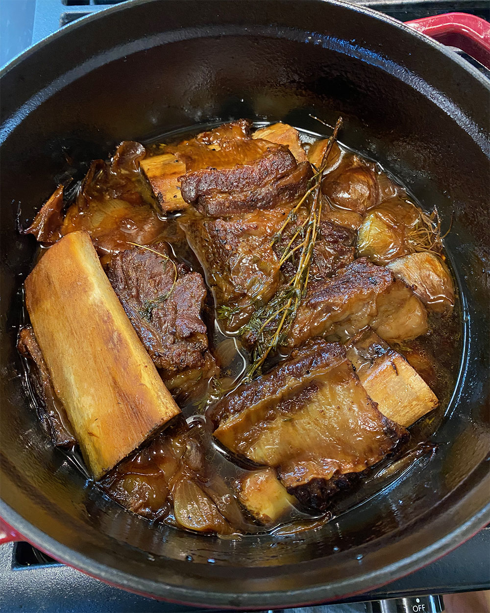 a pot of food cooking